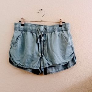 SO soft denim shorts